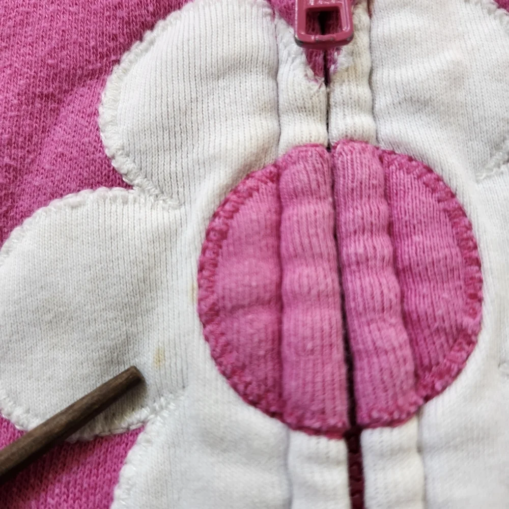 Gymboree Pink Hoodie with White Flower 6-12 Months